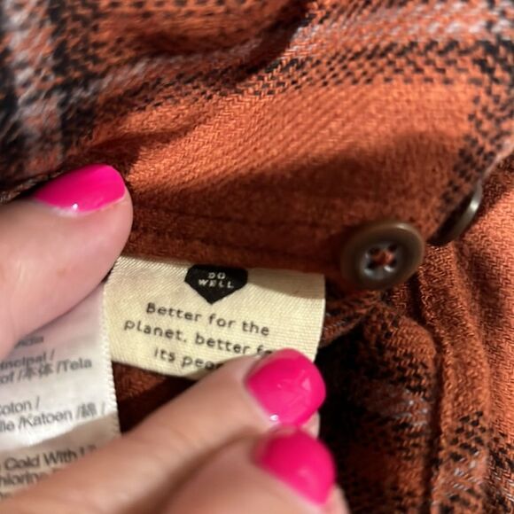 Madewell Slub Flannel Easy Long-Sleeve Shirt golden Oak NWT size XXL - Picture 9 of 12